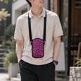 thumbnail image 5 of WIRESTER Cell Phone Pouch Sleeve Case for with Adjustable Crossbody Strap Neck Lanyard for Women Men Working Walking Travelling - Black/Hot Pink Leopard, 5 of 5