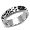 thumbnail image 1 of Alamode TK3061-9 Bague en Acier Inoxydable Poli avec Époxy en Jet pour Femme - Taille 9, 1 of 1