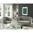 thumbnail image 3 of Furniture of America Tufted Contemporary Fabric Darque Loveseat, Gray, 3 of 6