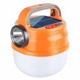 thumbnail image 1 of Graflsoa Solar-Powered LED Camping Lantern with 6 Lighting Modes, USB Rechargeable, Waterproof, Portable for Outdoor Adventures, Orange, Large Size with Charging Cable, 1 of 6