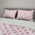 thumbnail image 2 of Romantic Comforter & Sham Bedding Set, Valentine's Day Heart Shaped Balloons Celebration Birthday Theme, 3 pcs Duvet Set Microfiber Filling Quilt, 5 Sizes, Pink and White, by Ambesonne, 2 of 4