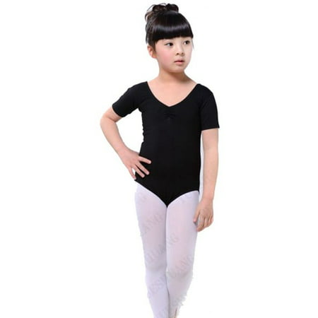Baby Girls Kids Short Sleeve Leotard Clothes Ballet Dance Dress Gymnastics Wear