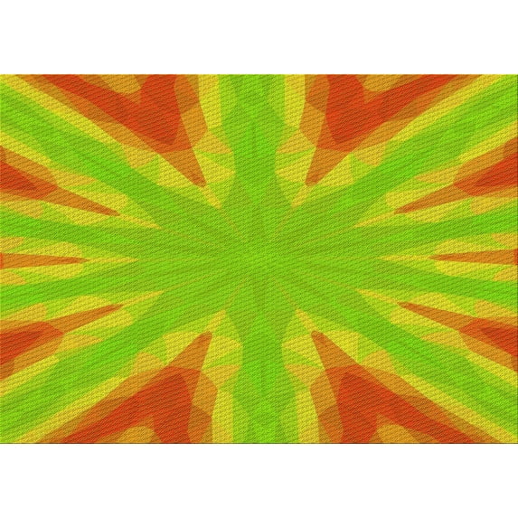 Ahgly Company Indoor Rectangle Patterned Aloe Vera Green Area Rugs, 3' x 5'