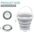 thumbnail image 2 of 2-Pack Collapsible Buckets - 2.6 Gallon (10L) Large Capacity, Essential for RV, Garden Cleaning, Car Washing, Camping, Fishing, Multi-Purpose Durable Portable Buckets, Easy Storage, Use Anywhere, 2 of 5