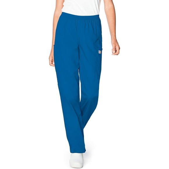 Landau Classic Relaxed-Fit 3-Pocket Cargo Elastic-Waist Scrub Pants for Women 83221
