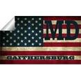 thumbnail image 2 of Gaithersburg MD Maryland Montgomery County Vintage US Flag Decal Bumper Sticker 3M Vinyl 3" x 5", 2 of 3