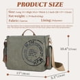 thumbnail image 3 of FSD.WG Bolso Mensajero de Lona para Hombre - Bolso para Laptop de 13.5 Pulgadas, Bolso de Hombro de Gran Capacidad para Viajes (Talla L), 3 of 6