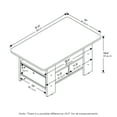 thumbnail image 7 of Furinno Andrey Coffee Table with Bin Drawer, White/Black, 7 of 7