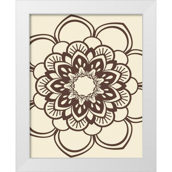 Robinson, Tamara 15x18 White Modern Wood Framed Museum Art Print Titled - Mandala VIIII
