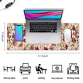 thumbnail image 5 of Long Mouse Pads for Desk,Pioneer Flower Floral Print Pattern Desk Mats on Top Of Desks, Desk Mouse Pad Extra Large with 3mm Non-Slip Base and Stitched Edge for Gaming,Office,Work,Home 31.5"x11.8", 5 of 6