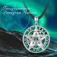 thumbnail image 4 of EUDORA Tetragrammaton Amuleto de Proteccion Tetragrammaton Malachite Necklace for Mens, Pentagram Jewelry Pentacle God Name Amulet Spiritual Gifts for Women, 24" Cord, 4 of 8