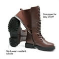 thumbnail image 4 of Burudani Girls Riding Boots Non-Slip Knee High Side Zipper Shoes Dark Brown Size 13 Little Kid, 4 of 4