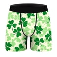 thumbnail image 5 of UVEASISHA St. Patrick's Day Party Underwear for Men Irish Shamrock Wine Glass Print Boxer Briefs Comfort Low Rise Holiday Underpants Mens Birthday Gifts Green M, 5 of 8