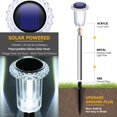 thumbnail image 2 of Luces solares para caminos Gorrzai, paquete de 10 unidades, de acero inoxidable, impermeables, 2 of 8
