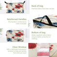 thumbnail image 3 of Foldable Clothes Storage Bags Clothes Organizer Bin with Clear Windows for Clothes Bedding Blue and Red Flowers, 3 of 6