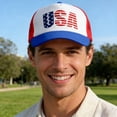 thumbnail image 2 of FUZHIQ USA Embroidery Patriotic Hat, Adjustable Mesh Back Breathable Baseball Cap 250th Anniversary Hat for Daily & Holiday Wear, 2 of 5