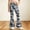 Gray, variant on Girls Flare Pants with Pockets, Lightweight Button Zip High Rise Loose Fit Camo Print Bell Bottom Trousers for Street Daily Wear Camouflage Size 15-16