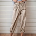 thumbnail image 2 of Sngxgn Womens Wide Leg Pants High Waisted Joggers Loose Lounge Pants(Khaki,XXL), 2 of 8
