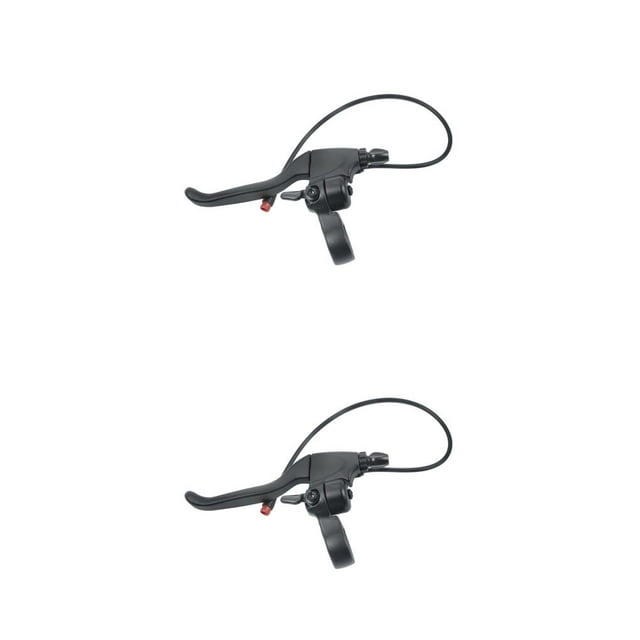 QualitChoice Brake Lever Handle Aluminum Alloy Outdoor Sports Electric Scooter Replacing Upgrade Modified Parts Accessories Left with Bell 2Set