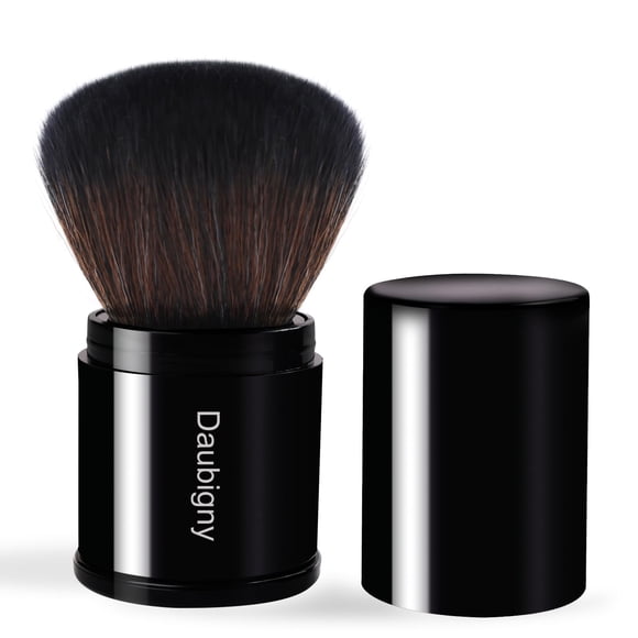 Brocha de maquillaje Kabuki retráctil, brochas para polvos Daubigny, brocha para base de viaje para colorete, bronceador y polvo