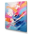 thumbnail image 2 of Designart "Flowing Colors Pink and Blue Rhythm II" Abstract Wall Decor, 2 of 5