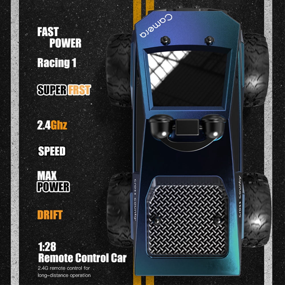 1: 28 Remote Control Car with HD Camera, Original Scale Reduced, LED Lighting, 2.4G, Multiple Control Modes RC Cars