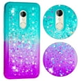 thumbnail image 6 of FIEWESEY For Alcatel 3 Case Bling Liquid Floating Luxury Glitter Soft Case for Girls Women Phone Case Compatible with Alcatel Revvl 2 Alcatel REVVL 2 / 5052W Revvl 2 / T-Mobile Revvl 2 - Green+Purple, 6 of 6