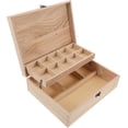 thumbnail image 1 of Caja de joyería sin terminar para manualidades, caja de almacenamiento de madera, joyero con cierres de bloqueo para anillos, arete, collares, relojes, pulseras, 1 of 3