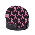 thumbnail image 2 of Posavasos de cuero de 6 piezas, posavasos para bebidas con concienciación sobre el cáncer de mama, posavasos para tazas, regalo de inauguración de la casa, ideal para la decoración del hogar, 2 of 7