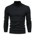 thumbnail image 4 of EGNMCR Turtleneck Sweater for Men,Sweaters for Men Men's Solid Color High Neck Pullover Long Sleeved Loose Base Shirt Top Sweater Turtleneck Sweater Men Sweater, 4 of 4