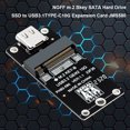 thumbnail image 1 of Tarjeta Adaptadora Tarjeta adaptadora NGFF a USB 3,2 tipo C M.2 B Key M2 NGFF SSD adaptador compatible con M2 SSD, 1 of 8