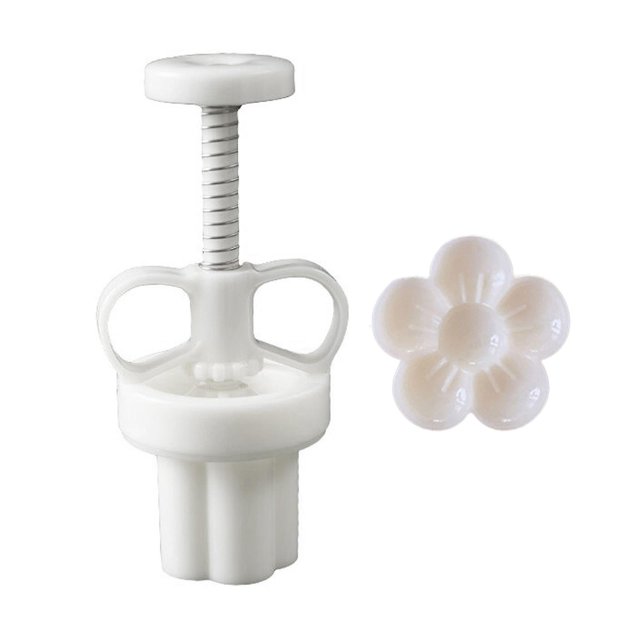 Moldes de plástico para tartas de luna con forma de flor, herramienta de repostería para el Festival del Medio Otoño, 50 g