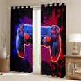 thumbnail image 2 of Castle Fairy Abstract Gradient Gamer Blackout Curtains Set of 2 (52x84 Each) for Female Men,Graffiti Splash Window Curtains,Video Game Curtains and Drapes,Breathable Home Decor, 2 of 6