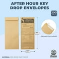 thumbnail image 2 of Okuna Outpost Key Drop Envelopes - 4.12 x 9.5 In, Beige, 200 Pack - After-Hours Auto Shop Drop Off Envelopes With Service Checkboxes & Adhesive Seal, 2 of 7