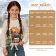 thumbnail image 7 of Xoenoiee Horse Cactus Sunset Print Girls Long Sleeve Shirts Kids Crewneck T-Shirts Fall Tunic Tops Loose Fit Sweatshirt Tees Blouse Pullover with Tie Front, 7-8 Years, 7 of 7