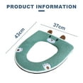 thumbnail image 2 of Toilet seat cushion, bathroom toilet cover, toilet warmer, can be cleaned and reused, Easy to install toilet cover - green, 2 of 6