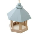 thumbnail image 4 of Comedero para pájaros de madera con forma de casa, estación de alimentación colgante, comedero para pájaros hueco, 4 of 5