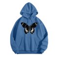 thumbnail image 2 of Gibobby Sudadera mujer, Sudadera Deportiva con Capucha Sudadera con Capucha para Mujer(Azul,XG), 2 of 3