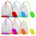 thumbnail image 2 of 6Pcs Silicone Tea Filter under $5! Yrmaups Silicone Tea Bag Filter, Reusable Loose Leaf Tea Infuser, Fine Mesh Strainer for Herbal Chai Coffee, Hot Iced Beverage Maker, Easy Clean Kitchen Accessory, 2 of 9