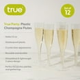 thumbnail image 3 of True Plastic Champagne Flutes for Birthday, Cocktail Party, 5.5oz Set of 12, 3 of 7