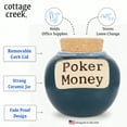 thumbnail image 3 of Cottage Creek Poker Piggy Bank, Dark Blue, Ceramic, 6 Inches, 3 of 10