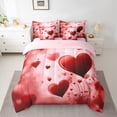 thumbnail image 2 of Homewish Teens Female Men Romantic Couple Lover Twin Bedding Sets 7-Piece,Red Love Heart Print Bedding Comforter Set Microfiber,Happy Valentine'S Day Breathable Sheet Sets,Super Cozy Room Decor, 2 of 8