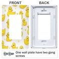 thumbnail image 3 of Yayeee Rocker Switch Wall Plate 2-Gang 4.7"x4.6" Home Decorative Outlet Cover, Yellow Rubber Ducks, 3 of 6
