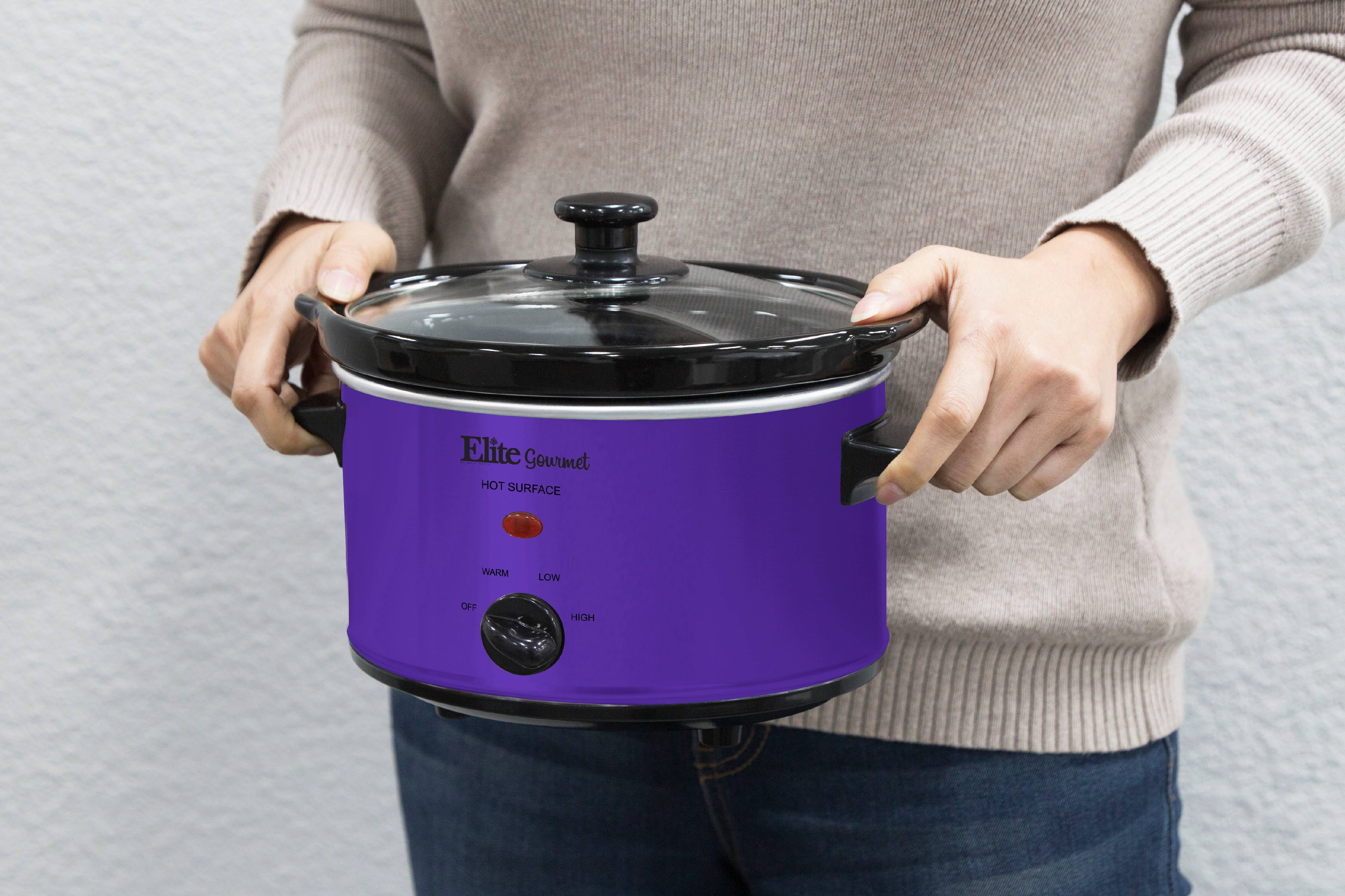 Nesco 1.5-Quart Purple Oval Slow Cooker at