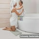 thumbnail image 2 of Almohadilla de baño para bebés PandaEar Comfort para rodillas y codos, color gris, 2 of 7