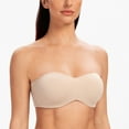 thumbnail image 4 of MELENECA Women's Strapless Bras for Large Bust Minimizer Unlined with Underwire Clear Strap Pale Nude Heather 30B, 4 of 4