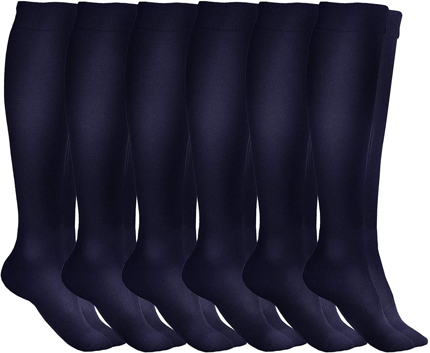 SOCKS'NBULK Girls Knee High Socks, Cotton, Uniform School Sock, Kids