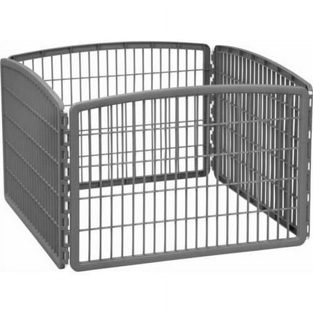 UPC: 0762016452005 | IRIS USA 24   4-Panel Plastic Exercise Pet Playpen Without Door  Grey