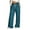 Blue, variant on Yufatyle Wide Leg Sweatpants Women Solid Color Drawstring Elastic Waisted Loose Fit Pants Trousers XXXL