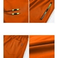 thumbnail image 3 of Tyhengta Mens Shorts Casual Sports Drawstring Zipper Pockets Elastic Waist Orangered 34, 3 of 8